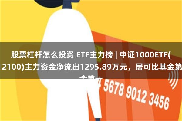 股票杠杆怎么投资 ETF主力榜 | 中证1000ETF(512100)主力资金净流出1295.89万元，居可比基金第一