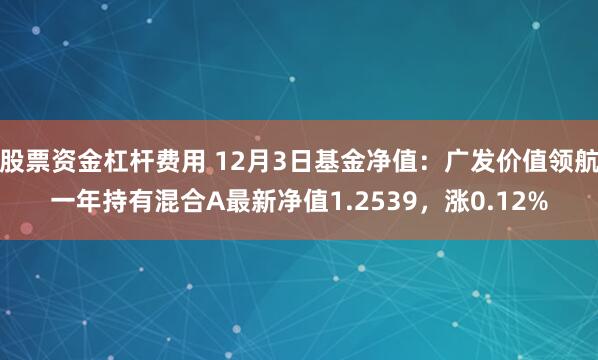 股票资金杠杆费用 12月3日基金净值：广发价值领航一年持有混合A最新净值1.2539，涨0.12%