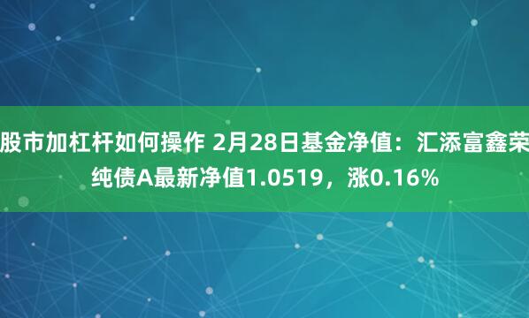 股市加杠杆如何操作 2月28日基金净值：汇添富鑫荣纯债A最新净值1.0519，涨0.16%